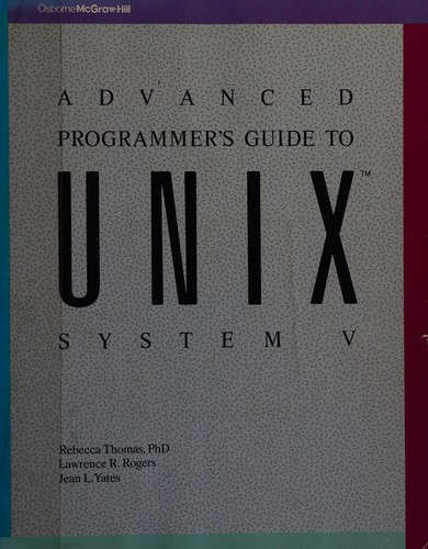 Cover of Advanced programmer's guide to UNIX System V