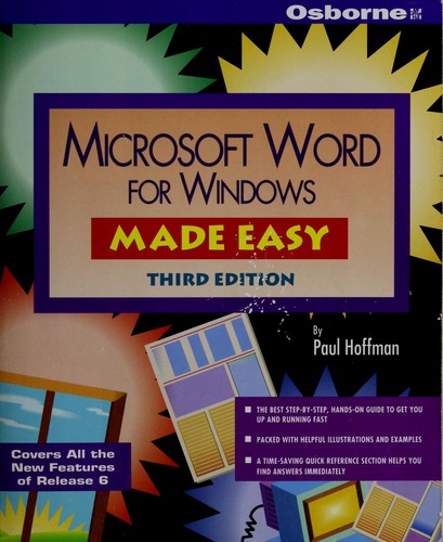 Cover of Microsoft Word for Windows made easy