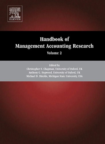 Cover of Handbook of management accounting research