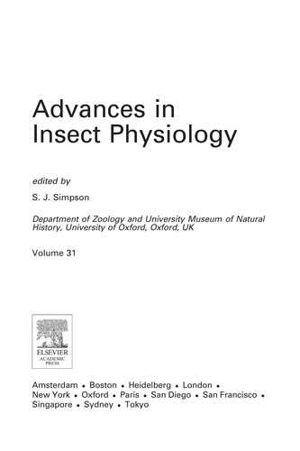 Cover of Advances in Insect Physiology