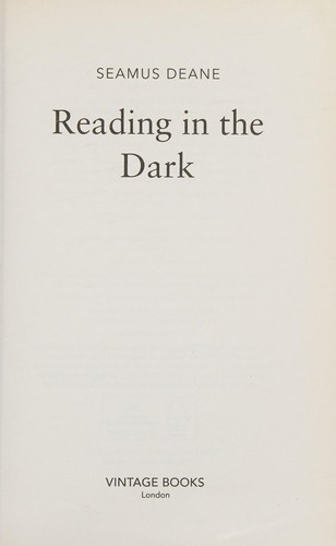 Cover of Reading in the Dark (Vint 21 Ire