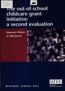 Cover of The Out-of-school Childcare Grant Initiative