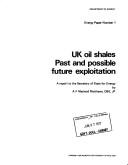 Cover of United Kingdom Oil Shales (Energy Paper)
