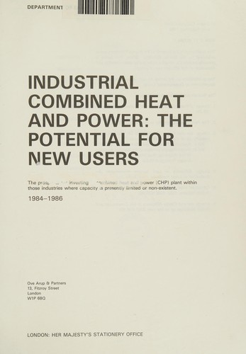 Cover of Industrial Combined Heat and Power
