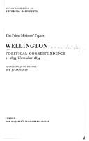 Cover of Wellington, political correspondence