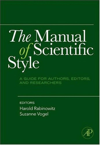 Cover of The Manual of Scientific Style