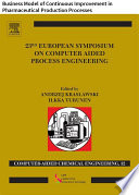 Cover of 23 European Symposium on Computer Aided Process Engineering