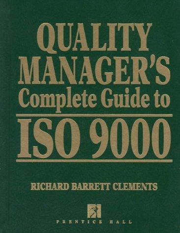 Cover of Quality manager's complete guide to ISO 9000