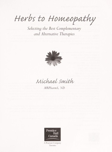 Cover of Herbs to homeopathy