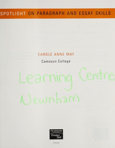 Cover of Spotlight on paragraph and essay skills