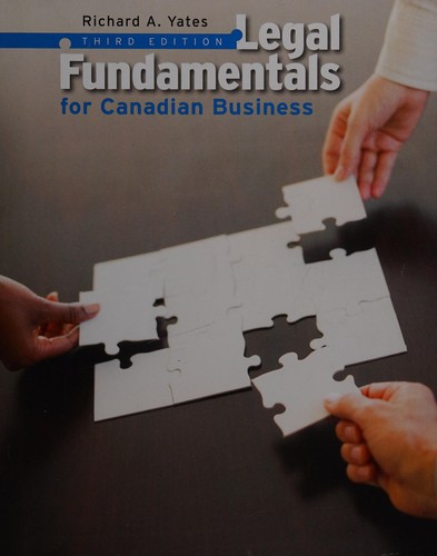 Cover of Legal fundamentals for Canadian business