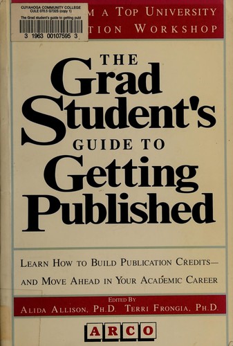 Cover of The Grad student's guide to getting published