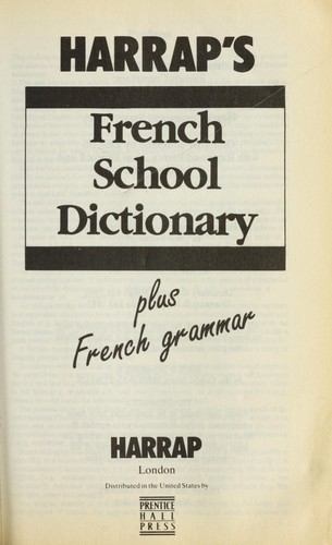 Cover of Harrap's Student French Dictionary
