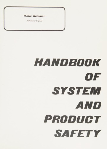 Cover of Handbook of system and product safety