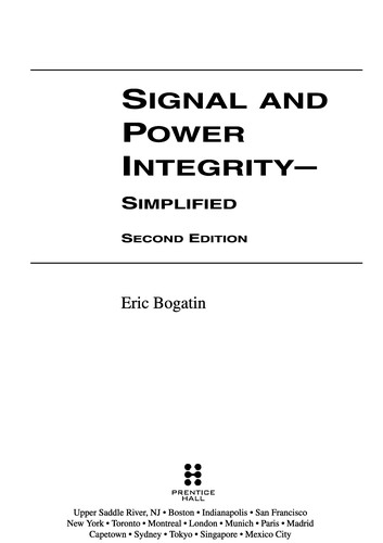 Cover of Signal and power integrity--simplified