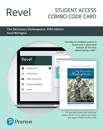 Cover of Revel for The Necessary Shakespeare -- Combo Access Card