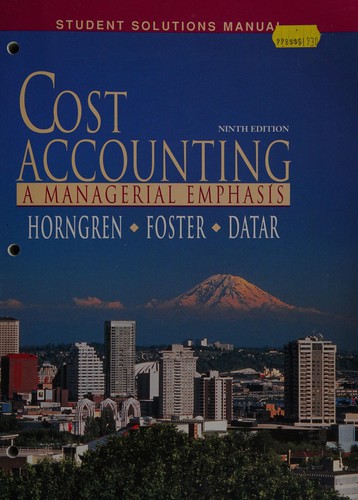 Cover of Student Solutions Manual, Cost Accounting
