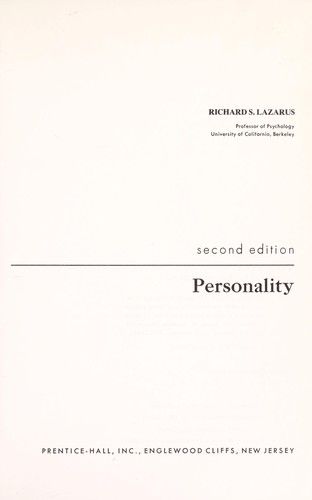 Cover of Personality