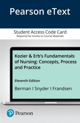 Cover of Pearson EText Kozier and Erb's Fundamentals of Nursing -- Access Card