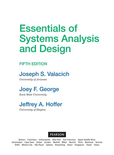 Cover of Essentials of systems