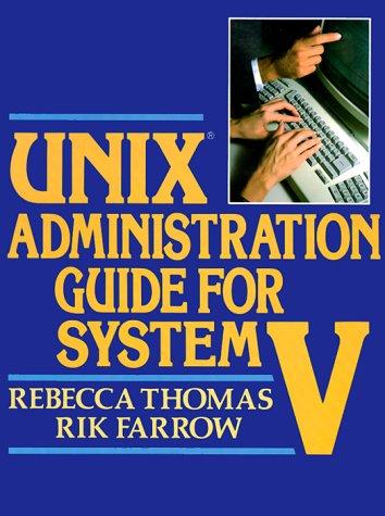 Cover of UNIX administration guide for system V