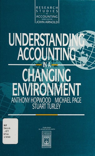 Cover of Understanding accounting in a changing environment