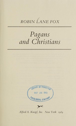 Cover of Pagans and Christians