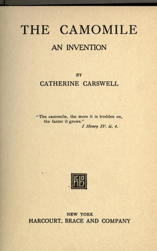 Cover of The camomile