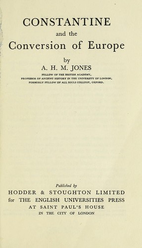 Cover of Constantine and the conversion of Europe