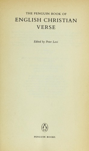 Cover of The Penguin Book of English Christian Verse