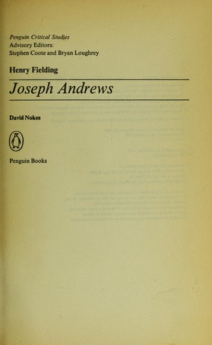 Cover of Fielding's "Joseph Andrews" (Masterstudies)