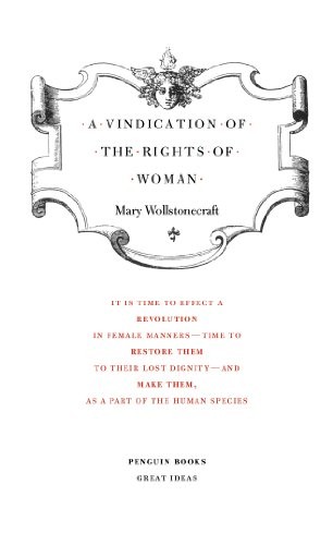 Cover of Great Ideas Vindication of the Rights of Women