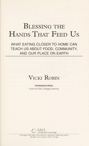 Cover of Blessing the hands that feed us