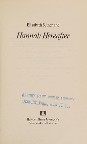 Cover of Hannah Hereafter
