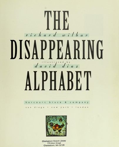 Cover of The disappearing alphabet