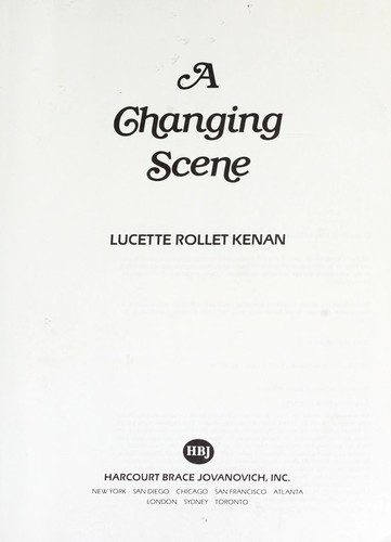 Cover of A changing scene