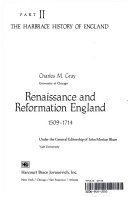 Cover of Renaissance and Reformation England, 1509-1714