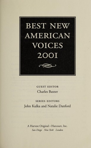 Cover of Best new American voices 2001