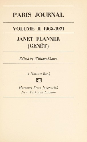 Cover of Paris journal