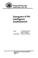 Cover of Emergence of the intelligence establishment