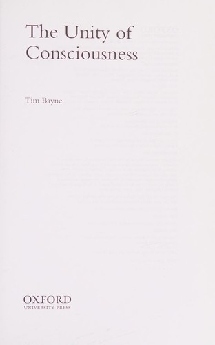 Cover of The unity of consciousness