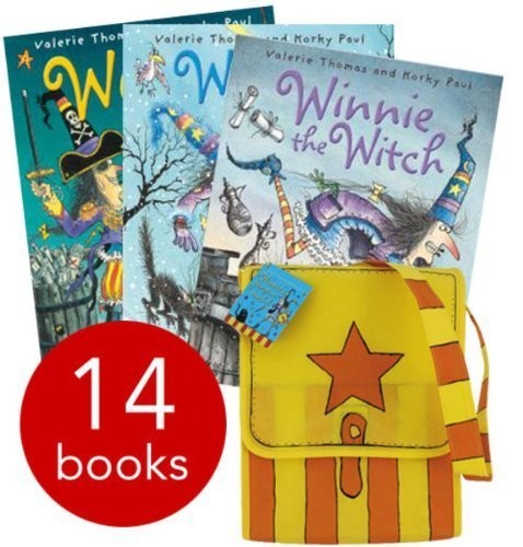 Cover of Winnie The Witch Collection and Satchel Complete Entire Collection 14 Books (Winnie the Witch, Winnie in Winter, Winnie Flies Again, Winnie's Magic Wand, Winnie's New Computer, Winnie at the Seaside, Winnie's Midnight Dragon, Happy Birthday Winnie!, Winnie's Flying Carpet, Winnie's Amazing Pumpkin, Winnie in Space, Winnie Under the Sea, Winnie's Dinosaur Day, Winnie's Pirate Adventure)