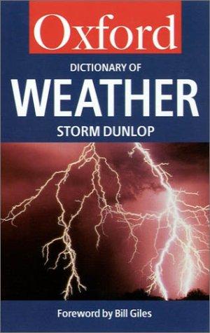 Cover of A dictionary of weather