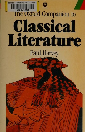 Cover of The Oxford companion to classical literature