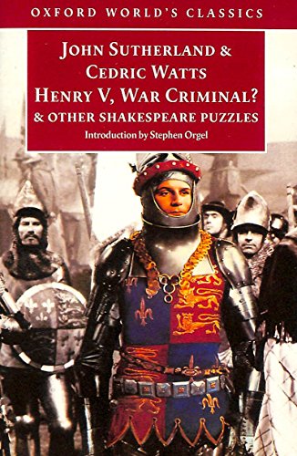 Cover of Henry V, War Criminal? and Other Shakespeare Puzzles