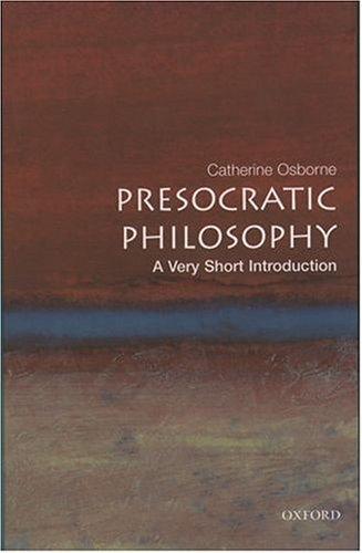 Cover of Presocratic Philosophy: A Very Short Introduction