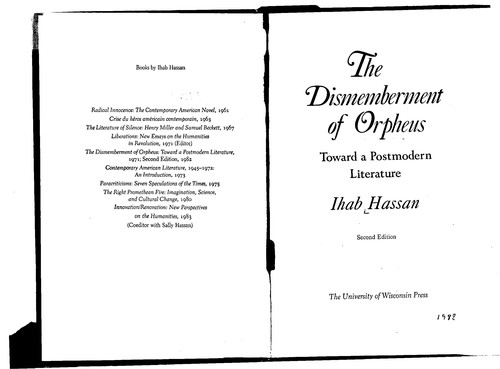 Cover of Testament of Orpheus