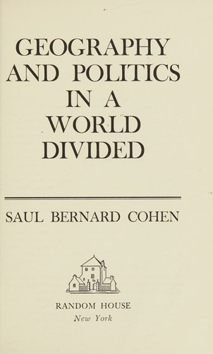Cover of Geography and politics in a world divided