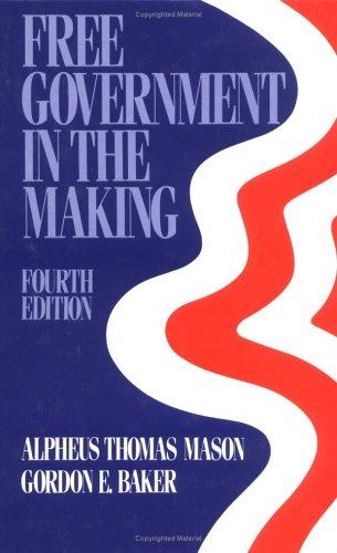 Cover of Free Government in the Making
