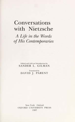 Cover of Conversations with Nietzsche